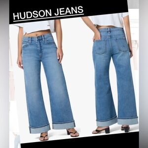 Hudson Jeans Jolene Cuffed Hem Wide Leg Jeans ✨ Burke Size 27 | denim